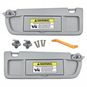 Pair of Left and Right Sun Visors with Holders and Screws for Honda Civic 2006 2